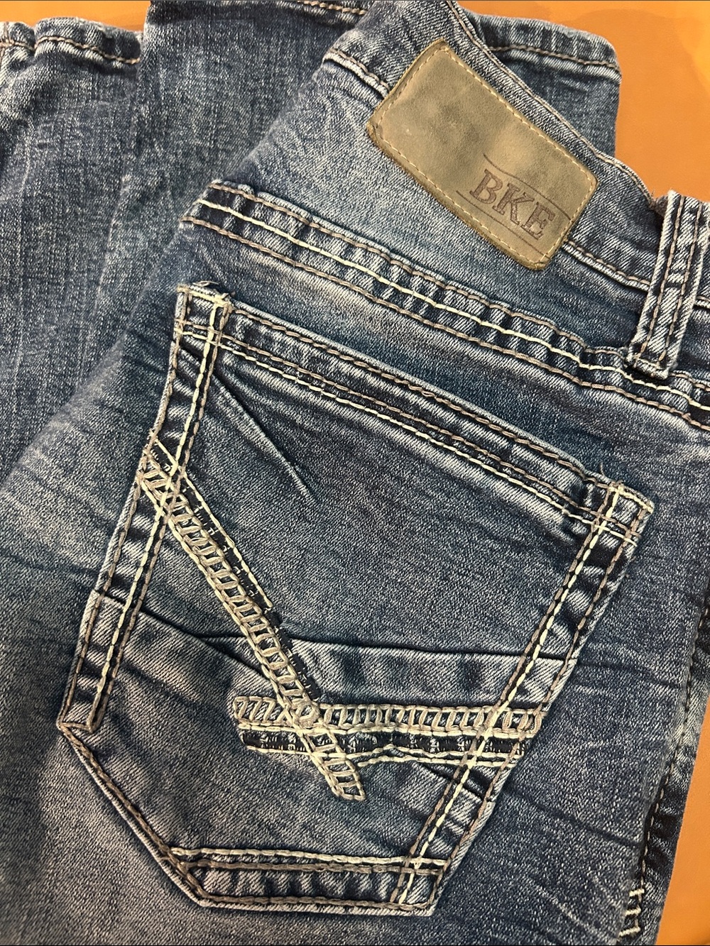 BKE Jeans Men's Size 31 BKE Jake Straight Leg Jean Distressed Faded Wash Stretch